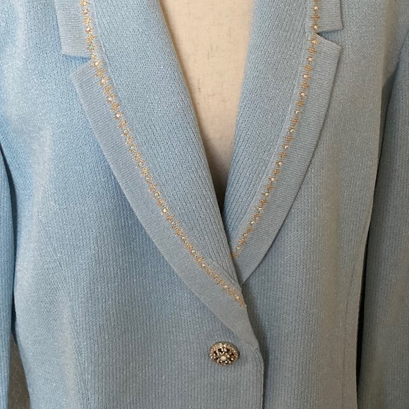 NWT - ST JOHN EVENING Crystal Embelished Knit Jacket - Picture 4 of 8